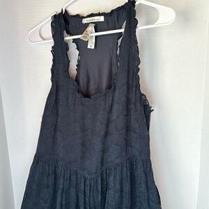 Laundry by design sleeveless silk floral black dress size large